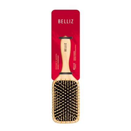 ESCOVA DE CABELO BELLIZ MADEIRA RACKET
