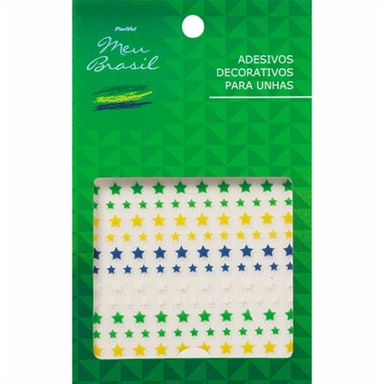 ADESIVOS DECORATIVOS PARA UNHAS COM ESTRELAS PANVEL MEU BRASIL