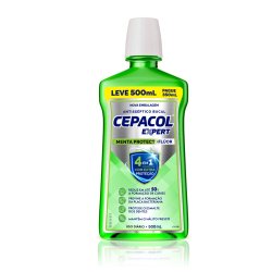 Enxaguante Bucal Cepacol Expert Menta Protect Com Flúor Pague 350ml Leve 500ml