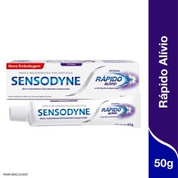 Creme Dental Sensodyne Alívio Rápido E Duradouro Da Sensibilidade Para Dentes Sensíveis 50g