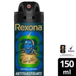 Desodorante Antitranspirante Aerosol Masculino Rexona Invisible 72 Horas 150ml