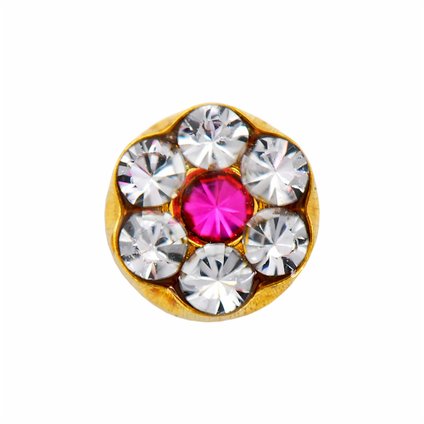 BRINCO STUDEX DAYSE CRYSTAL ROSE OURO
