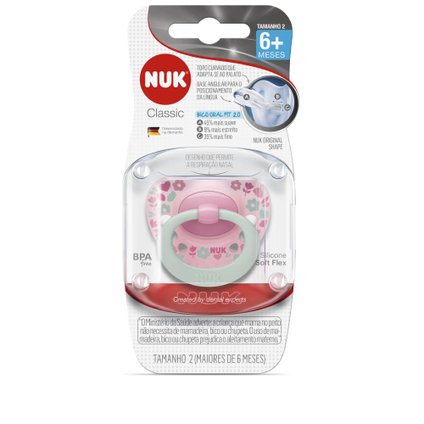 CHUPETA NUK CLASSIC AZUL 6 MESES + COM 1 UNIDADE