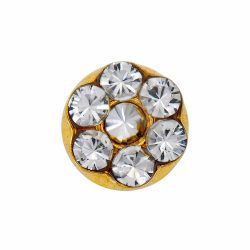 Brinco Studex Dayse Crystal Ouro