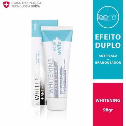 CREME DENTAL ANTIPLACA + BRANQUEADOR EDEL+WHITE 75ML