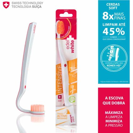 ESCOVA DENTAL FLOSSERBRUSH SOFT EDEL+WHITE