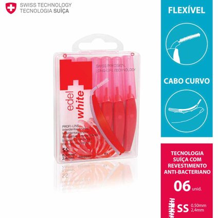 ESCOVA INTERDENTAL EDEL+WHITE 0,5MM COM 6 UNIDADES