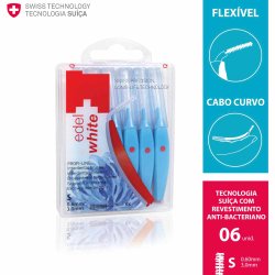Escova Interdental Edel+white 0,6mm Com 6 Unidades
