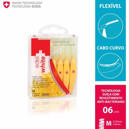 ESCOVA INTERDENTAL EDEL+WHITE 0,7MM COM 6 UNIDADES