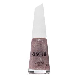 Esmalte Risqué Efeitos Glitter Granulado Rosé 8ml