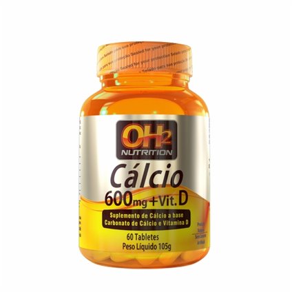 CÁLCIO 600MG + VITAMINA D OH2 NUTRITION 60 TABLETES
