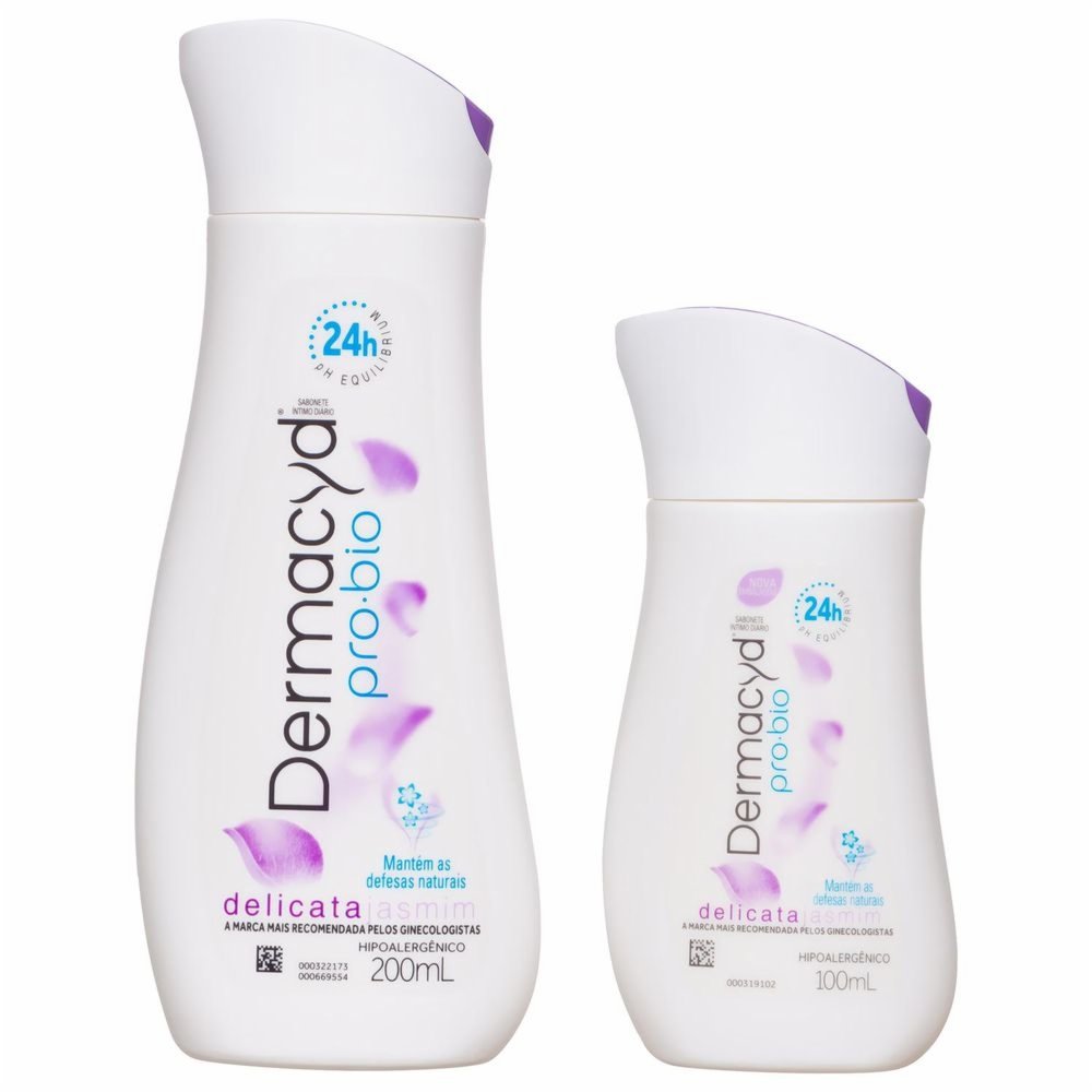 KIT SABONETE ÍNTIMO DERMACYD DELICATA 24H 200ML + 100ML - PORTINARI