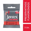 PRESERVATIVO JONTEX FLAVORIZADO FRUTAS VERMELHAS COM 3 UNIDADES