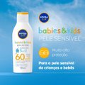 PROTETOR SOLAR NIVEA SUN KIDS & BABIES PELE SENSÍVEL FPS 60 125ML