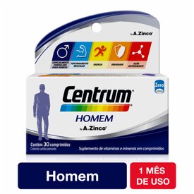 CENTRUM MULTIVITAMÍNICO DE A A ZINCO HOMEM COM 30 COMPRIMIDOS