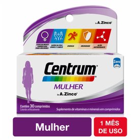 CENTRUM MULTIVITAMÍNICO DE A A ZINCO MULHER COM 30 COMPRIMIDOS