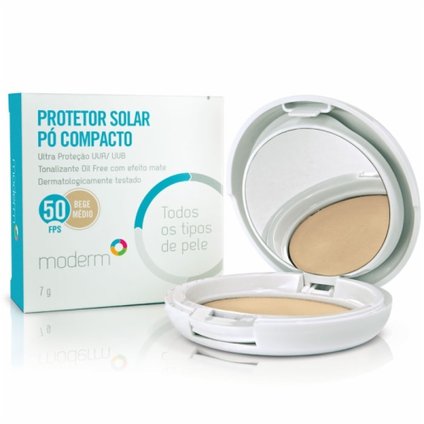MODERM PROTETOR SOLAR PÓ COMPACTO FPS 50 BEGE MEDIO