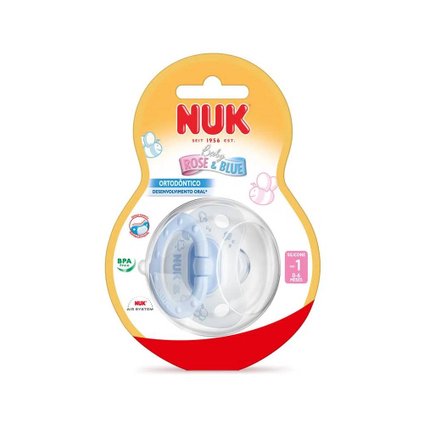 CHUPETA NUK ROSE  BLUE  AZUL TAMANHO 1 COM 1 UNIDADE