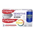 KIT CREME DENTAL COLGATE SENSITIVE PRO-ALÍVIO REAL WHITE 110G + CREME DENTAL COLGATE TOTAL 12 90G