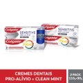 KIT CREME DENTAL COLGATE SENSITIVE PRO-ALÍVIO REAL WHITE 110G + CREME DENTAL COLGATE TOTAL 12 90G
