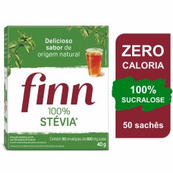Finn Stévia Adoçante Em Pó 50 Sachês