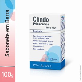 SABONETE BARRA CLINDO PELE ACNEICA 100G