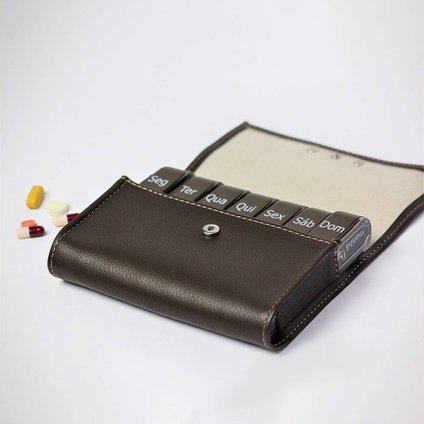 PORTA COMPRIMIDO SEMANA PILBOX LIBERTY CHOCOLATE