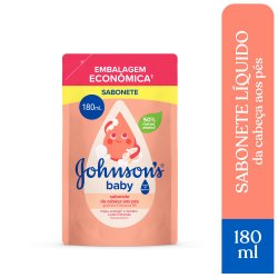 Sabonete Líquido De Glicerina Johnson's Baby Cabeça Aos Pés 180ml - Refil