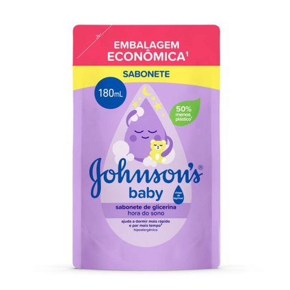 SABONETE LÍQUIDO DE GLICERINA JOHNSON'S BABY HORA DO SONO 180ML - REFIL