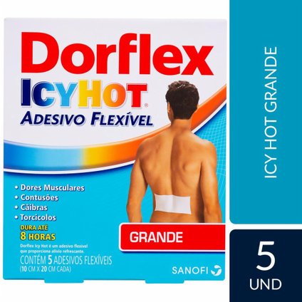 DORFLEX ICY HOT COM 5 ADESIVOS GRANDES