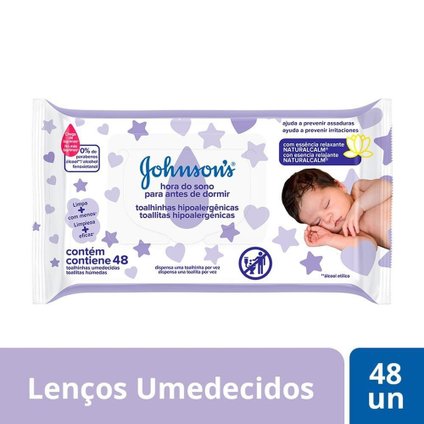 LENÇOS UMEDECIDOS JOHNSONS BABY HORA DO SONO COM 48