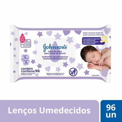LENÇOS UMEDECIDOS JOHNSON'S BABY HORA DO SONO 96 UNIDADES