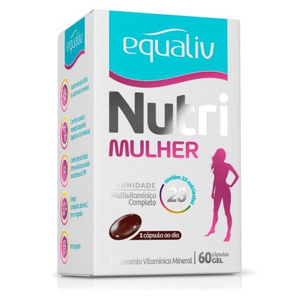 SUPLEMENTO VITAMÍNICO EQUALIV NUTRI MULHER 60 CÁPSULAS GELATINOSAS