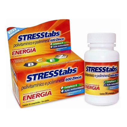 STRESSTABS SUPLEMENTO ALIMENTAR COM 30 COMPRIMIDOS