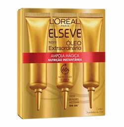 Ampola Elseve Óleo Extraordinario Nutrição C/ 3 Unidades De 15ml