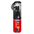 KIT ESCOVA DENTAL MACIA COLGATE SLIM SOFT BLACK - 2 UNIDADES