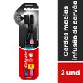 ESCOVA DENTAL CERDAS MACIAS COLGATE SLIM SOFT BLACK PREMIUM 2 UNIDADES