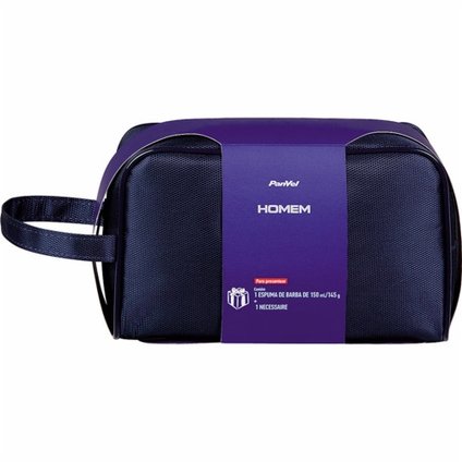KIT PANVEL HOMEM NECESSAIRE + ESPUMA DE BARBA
