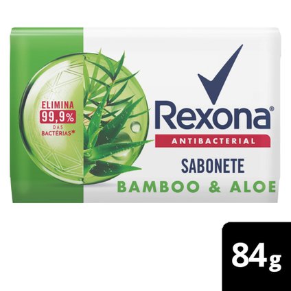 SABONETE EM BARRA REXONA ANTIBACTERIAL BAMBOO E ALOE VERA 84G