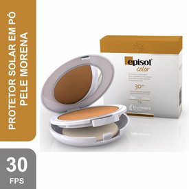 PÓ COMPACTO EPISOL COLOR PELE MORENA FPS 30