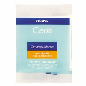 COMPRESSA GAZE PANVEL COM 5 UNIDADES