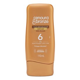 LOÇÃO BRONZEADORA CENOURA  BRONZE FPS6 COM COR 110ML
