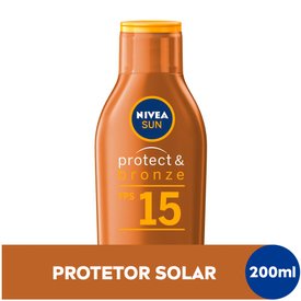 PROTETOR SOLAR NIVEA SUN PROTECT BRONZE FPS15 200ML