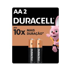 Pilha Alcalina Duracell Aa C/2