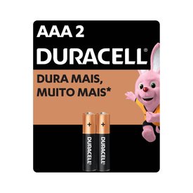 PILHA ALCALINA DURACELL AAA COM 2 UNIDADES