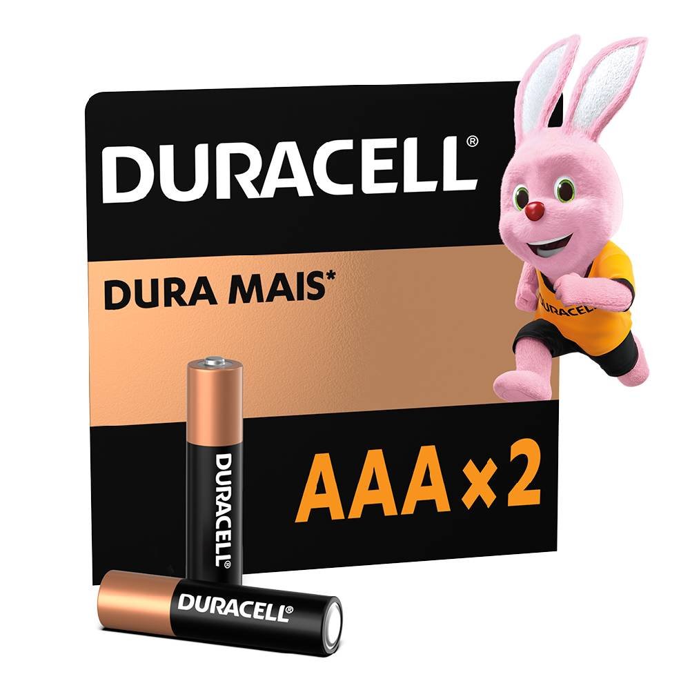 Pilha Alcalina Duracell Aaa Com 2 Unidades