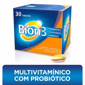 TABLETES MULTIVITAMÍNICO COM PROBIÓTICO BION3 COM 30 TABLETES