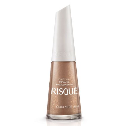 ESMALTE RISQUÉ METÁLICO OURO NUDE 8ML