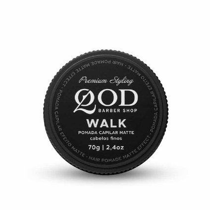 POMADA MODELADORA CAPILAR QOD BARBER SHOP WALK 70G