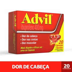 Advil Ibuprofeno 400mg 20 Cápsulas Líquidas